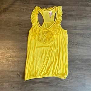 Summer yellow tank top -very flattering
